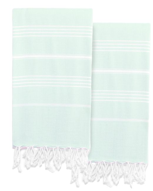 Linum Home Textiles Lucky Pestemal Pack of 2 100 Turkish Cotton Beach Towel