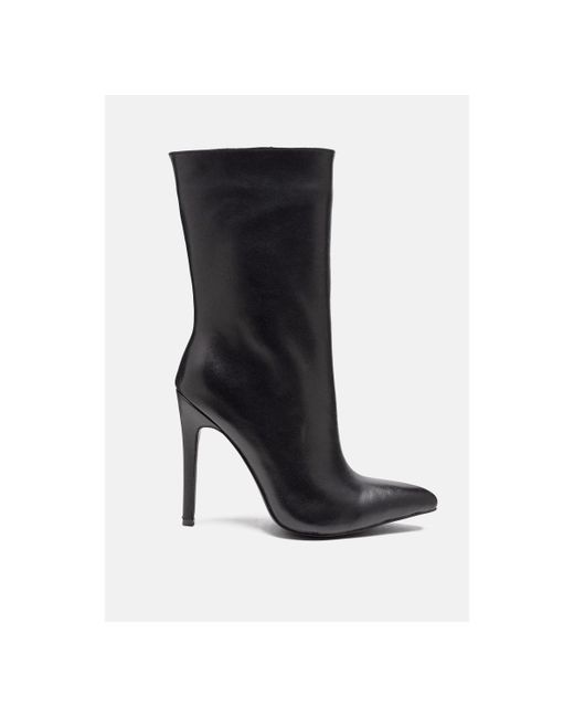 Rag & Co Nagini Over Ankle Pointed Toe High Heeled Boot