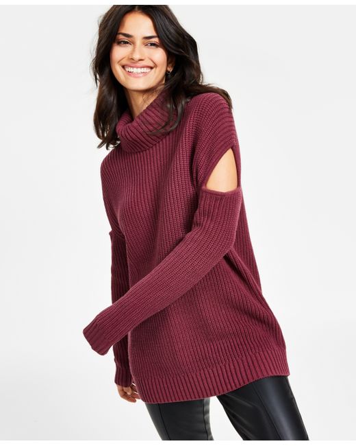 Bar III Turtleneck Cutout Sweater Created for