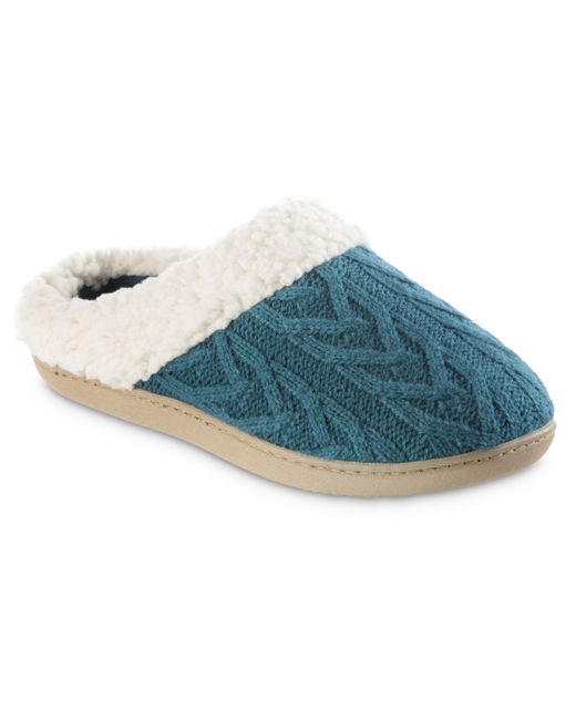 ISOTONER Signature Cable Knit Alexis Hoodback Slippers