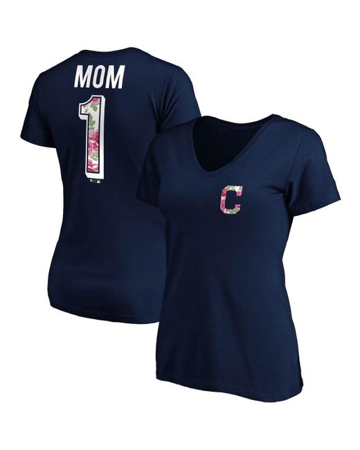 Fanatics Cleveland Indians Mother Day Logo V-Neck T-shirt
