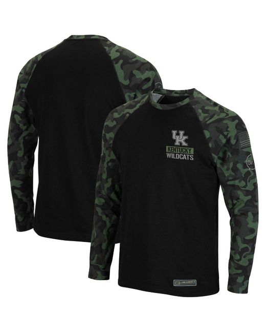 Colosseum Kentucky Wildcats Oht Military-Inspired Appreciation Camo Raglan Long Sleeve T-shirt