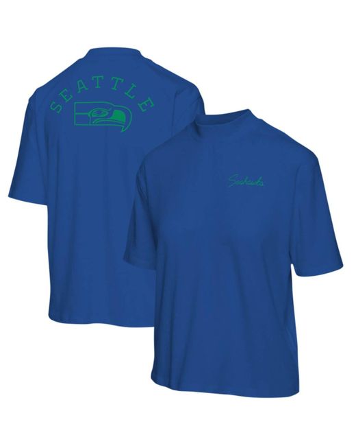 Junk Food Seattle Seahawks Half-Sleeve Mock Neck T-Shirt