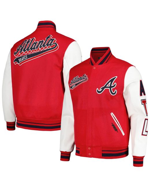 Pro Standard Atlanta Braves Script Tail Wool Full-Zip Varity Jacket