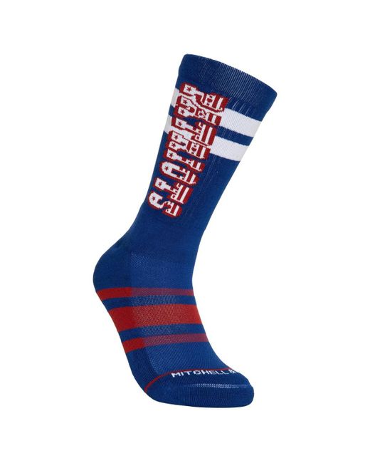 Mitchell & Ness and New England Patriots Lateral Crew Socks Red