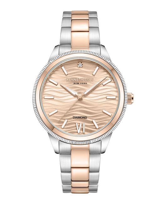 Kenneth Cole New York Quartz Two-Tone Stainless Steel Watch 36mm Rose Gold