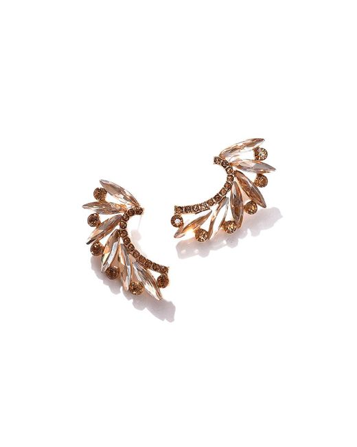 Sohi Embellished Cluster Drop Earrings