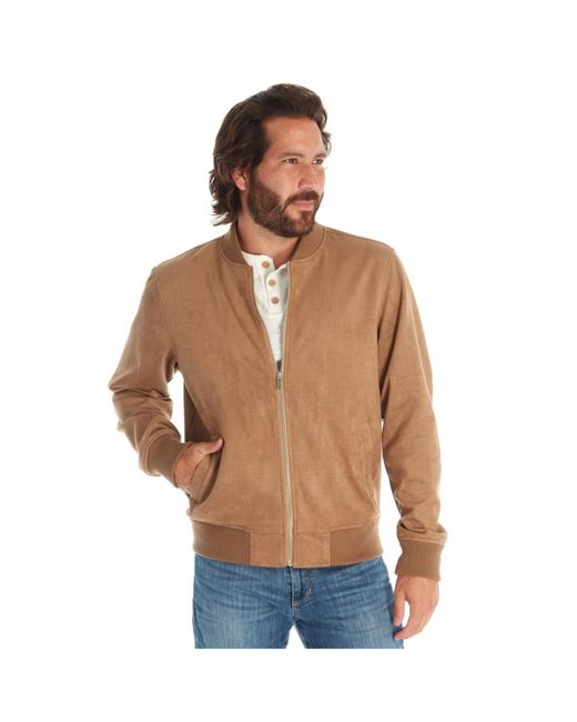 Px Clothing Timeless Faux Suede Bomber Jacket