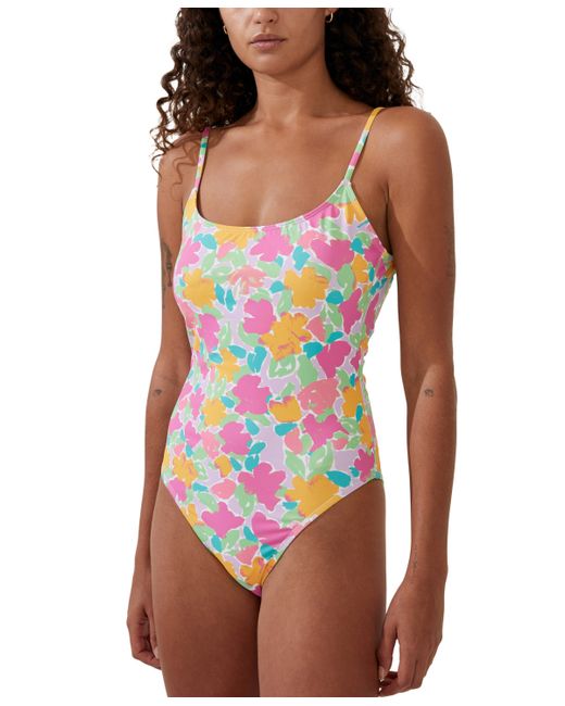 Cotton On Print Cheeky One-Piece Swimsuit