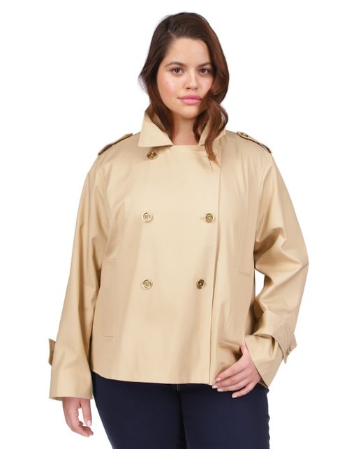 Michael Kors Michael Plus Cropped Double-Breasted Peacoat