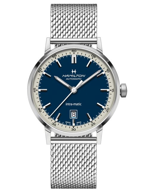 Hamilton Swiss Intra-Matic Mesh Bracelet Watch 40mm