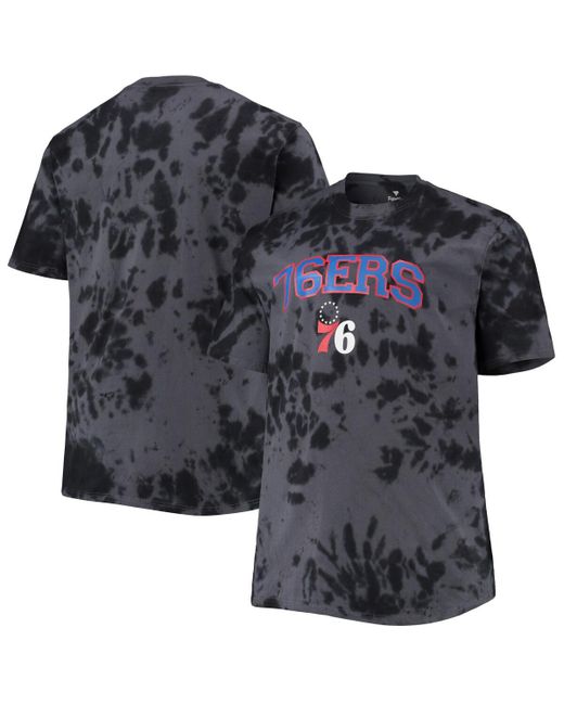 Profile Philadelphia 76ers Big and Tall Marble Dye Tonal Performance T-shirt