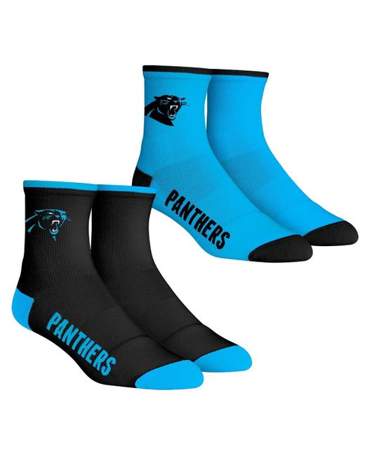 Rock 'em Socks Carolina Panthers Core Team 2-Pack Quarter Length Sock Set Blue