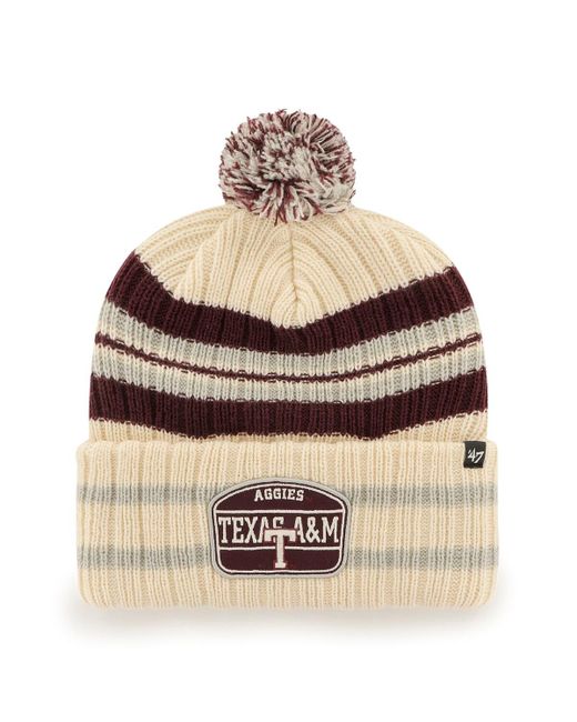 '47 Brand 47 Texas AM Aggies Hone Patch Cuffed Knit Hat with Pom