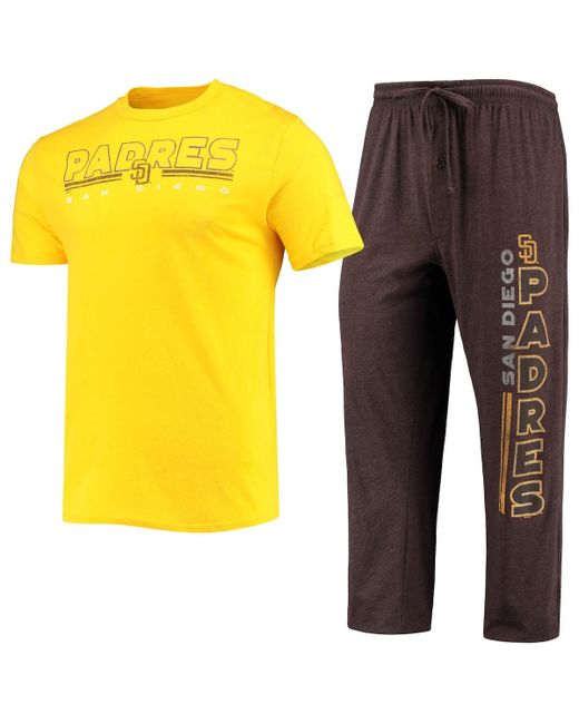 Concepts Sport Gold San Diego Padres Meter T-shirt and Pants Sleep Set