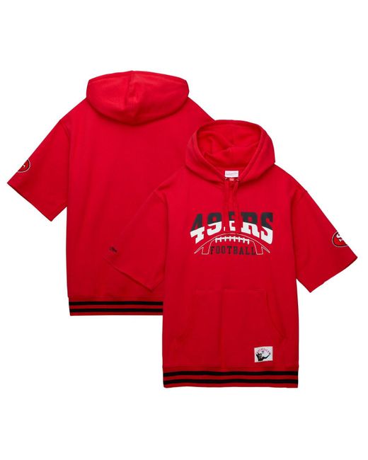 Mitchell & Ness San Francisco 49ers Pre-Game Short Sleeve Pullover Hoodie