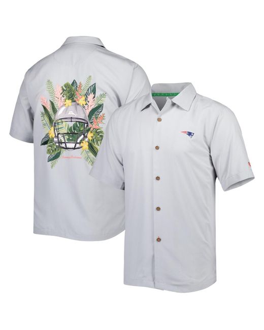 Tommy Bahama New England Patriots Coconut Point Frondly Fan Camp IslandZone Button-Up Shirt