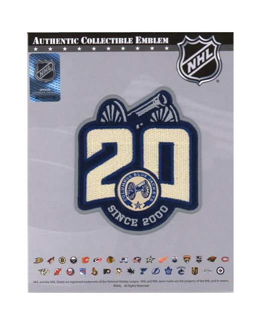 Fanatics Authentic and Columbus Blue Jackets Unsigned 2020-21 25th Anniversary Season National Emblem Alternate Jersey Patch