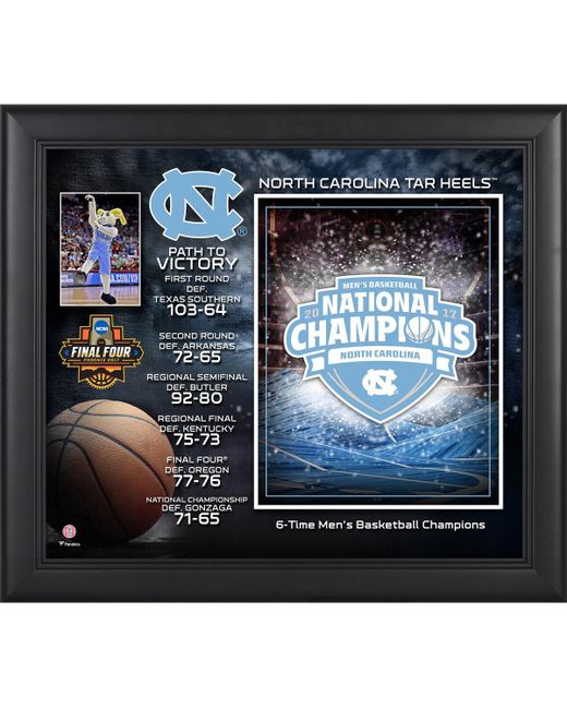 Fanatics Authentic North Carolina Tar Heels Framed 15 x 17 2017 Ncaa Basketball National Champions Collage