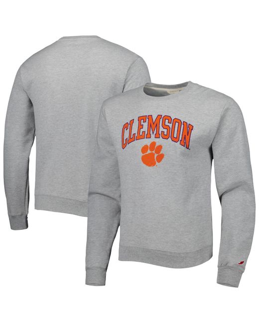 League Collegiate Wear Clemson Tigers 1965 Arch Essential Fleece Pullover Sweatshirt
