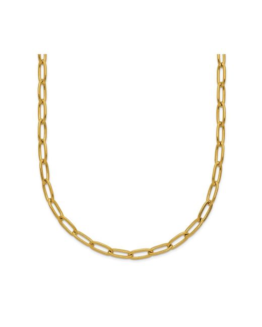 Chisel Ip-plated Elongated Open Link Paperclip inch Necklace