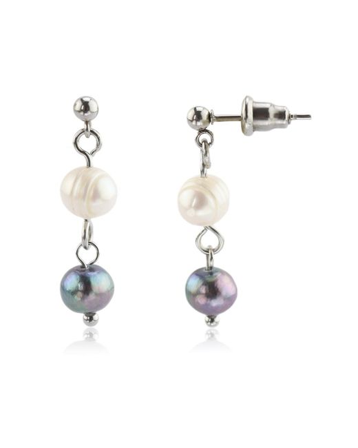 Rebl Jewelry Echo Pearl Dangle Earrings