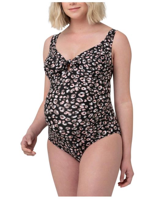Ripe Maternity Maternity Sahara Tie Front One Piece Swimsuit