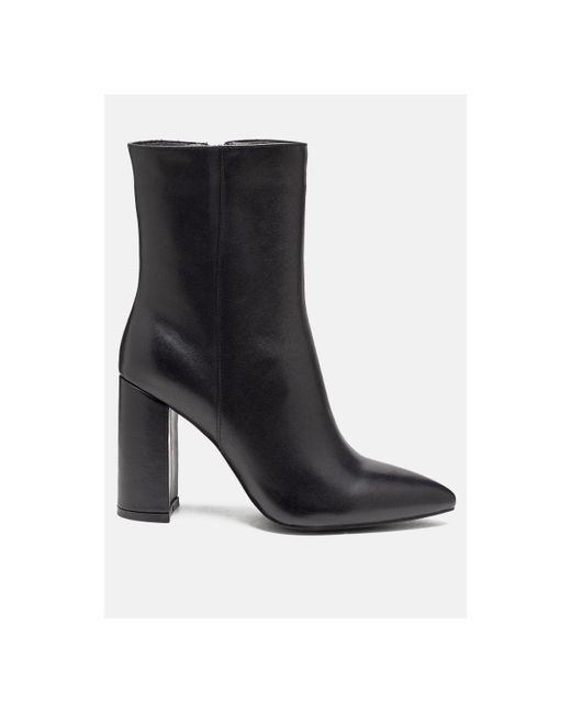 Rag & Co Margen Ankle High Pointed Toe Block Heeled Boot