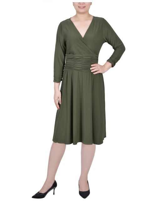 Ny Collection Petite Ruched A-line Dress