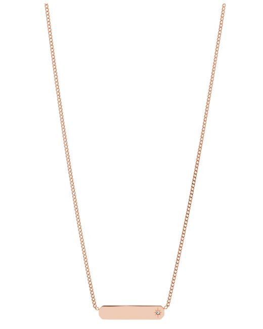 Fossil Lane Stainless Steel Bar Chain Necklace