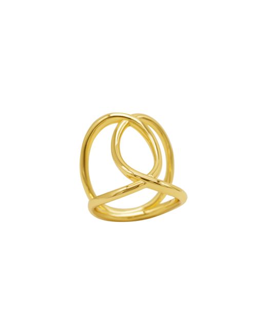 Adornia 14K Plated Tall Infinity Ring
