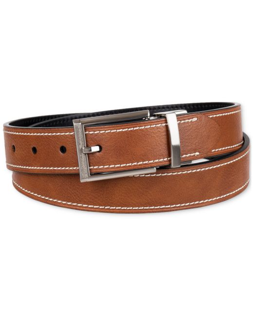 Club Room Two--One Reversible Contrast Stitch Belt Created for Tan