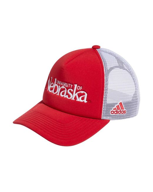 Adidas Nebraska Huskers Foam Trucker Snapback Hat