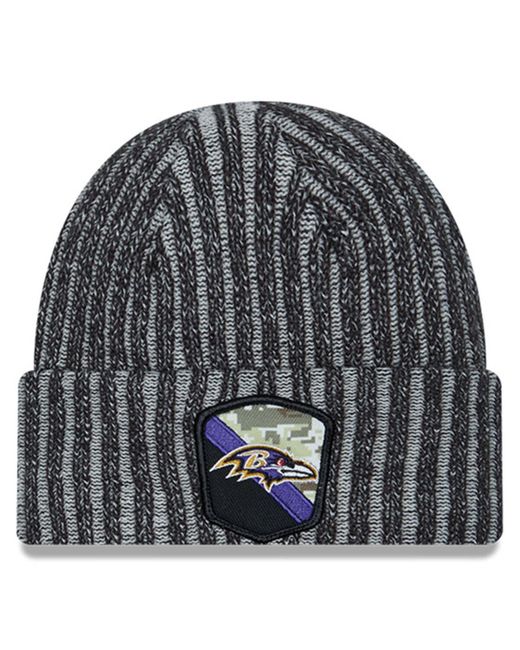 New Era Baltimore Ravens 2023 Salute To Service Cuffed Knit Hat
