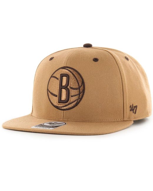 '47 Brand 47 Brand Brooklyn Nets Toffee Captain Snapback Hat