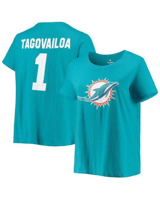 Fanatics Tua Tagovailoa Miami Dolphins Plus Name and Number T-shirt