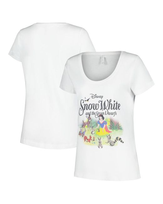 Mad Engine Snow and the Seven Dwarfs Forest Friends Scoop Neck T-shirt