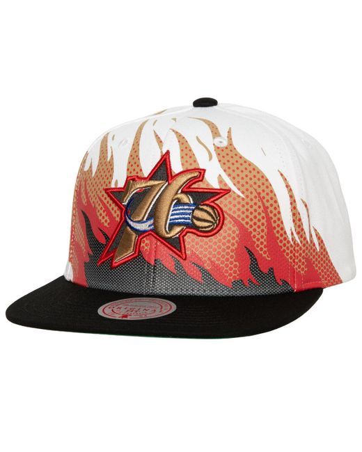 Mitchell & Ness Philadelphia 76ers Hot Fire Snapback Hat