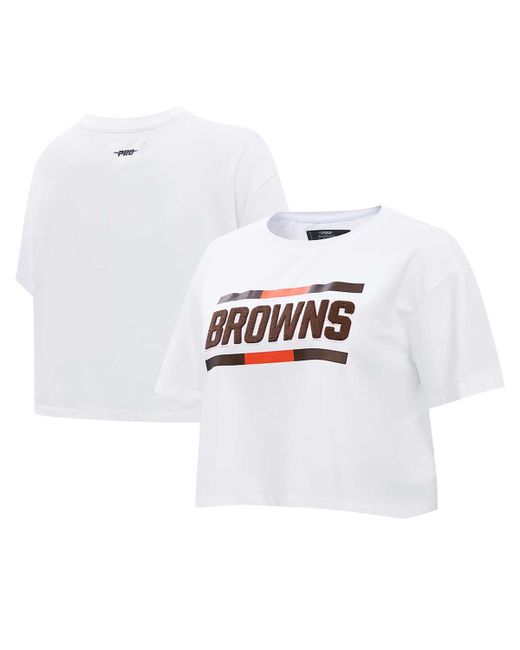 Pro Standard Cleveland Browns New Helmet Capsule Cropped T-shirt