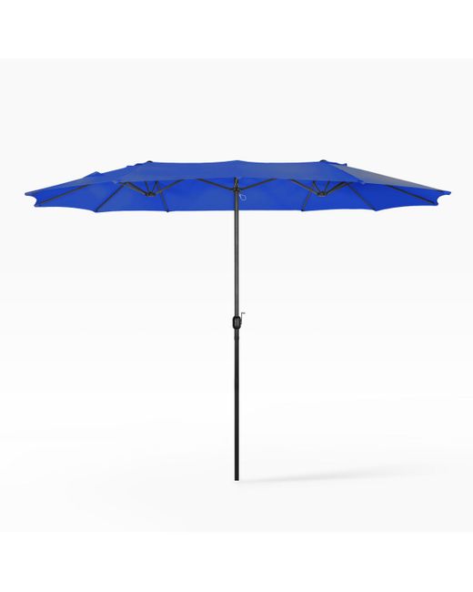 Westintrends 15 Ft Double Sided Outdoor Twin Market Umbrella