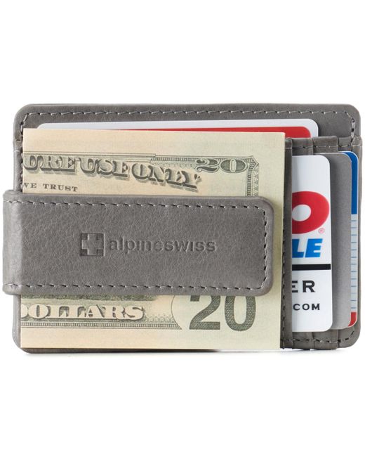 Alpine Swiss Rfid Safe Magnetic Money Clip Wallet Slim Front Pocket