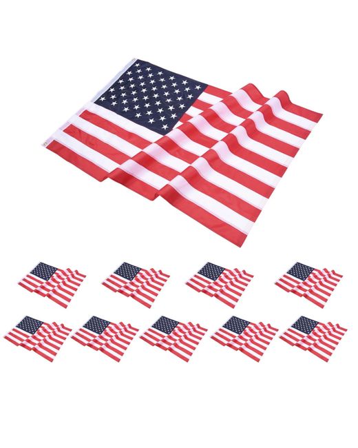 Yescom 4x6 Ft Us Flag Sewn Stripes Polyester Oxford Fade Resistance Yard 10 Pack