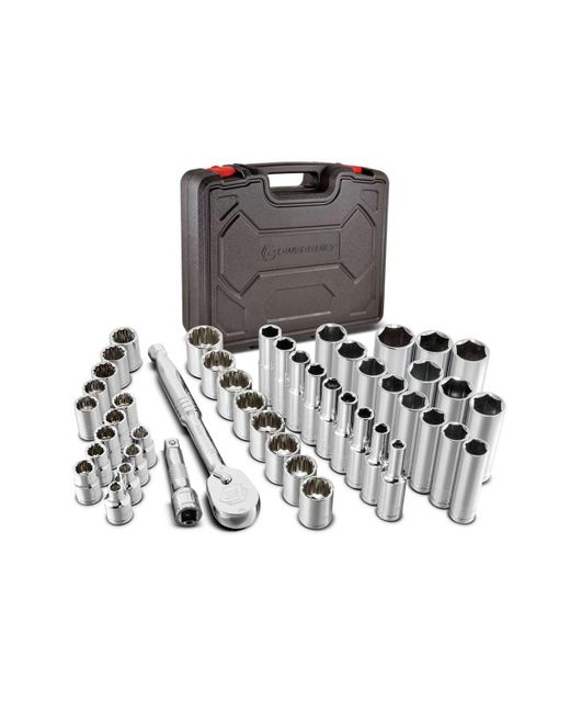 Powerbuilt 47 Piece 3/8 Inch Drive Tool Set with Sockets and Ratchet Case