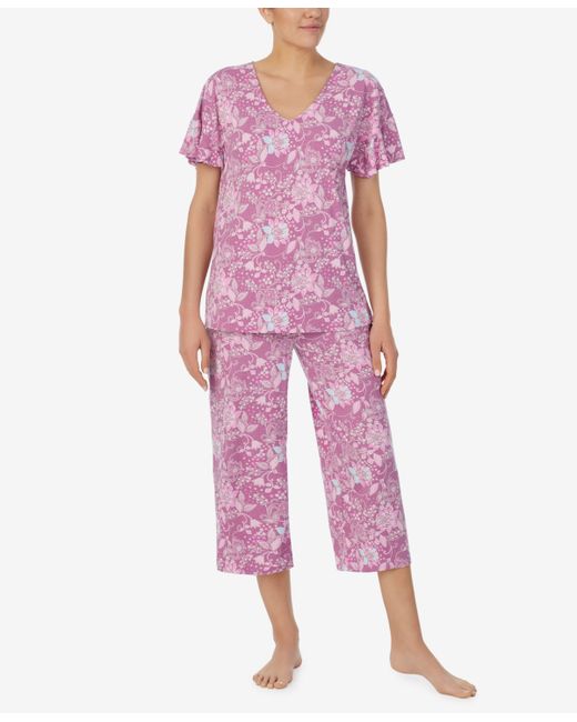 Ellen Tracy Short Sleeve 2 Piece Pajama Set