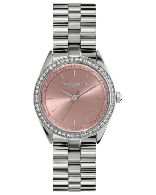 Olivia Burton Bejeweled Tone Stainless Steel Watch