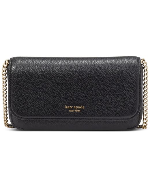 Kate Spade New York Ava Pebbled Flap Chain Wallet