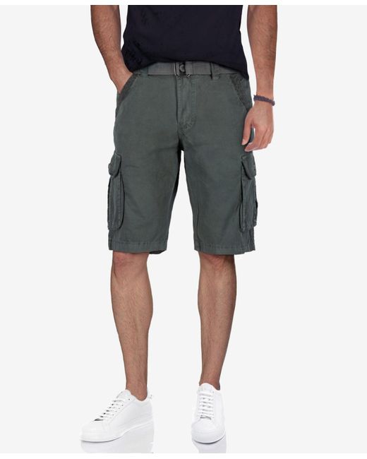 X-Ray Belted Twill Tape Cargo Shorts