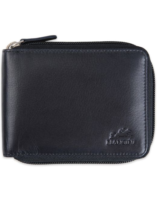 Mancini Bellagio Collection Zippered Bifold Wallet with Removable Pass Case