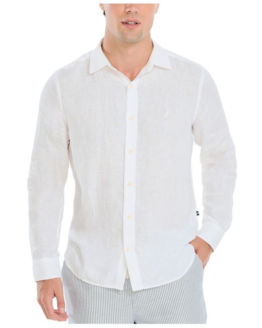 Nautica Classic-Fit Long-Sleeve Button-Up Solid Shirt