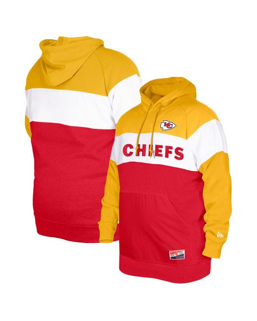 New Era Kansas City Chiefs Big and Tall Current Colorblock Pullover Hoodie